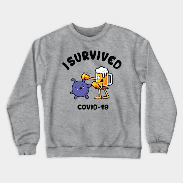 beer vs Coronavirus Crewneck Sweatshirt by PorjaiBarChiangmai